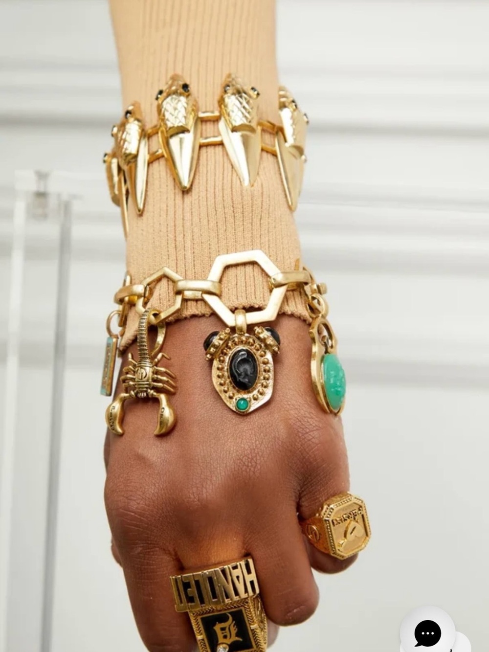 Dylanlex Maxie Charm Link Bracelet with Turquoise Accents